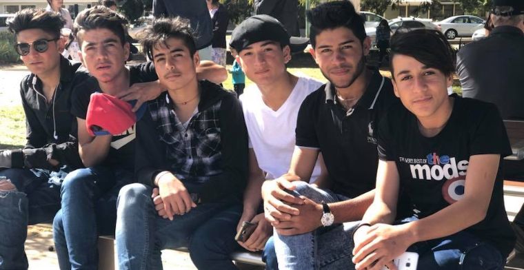 Boys from Northern Iraq enjoying the Australian sunshine at a You Belong picnic.
